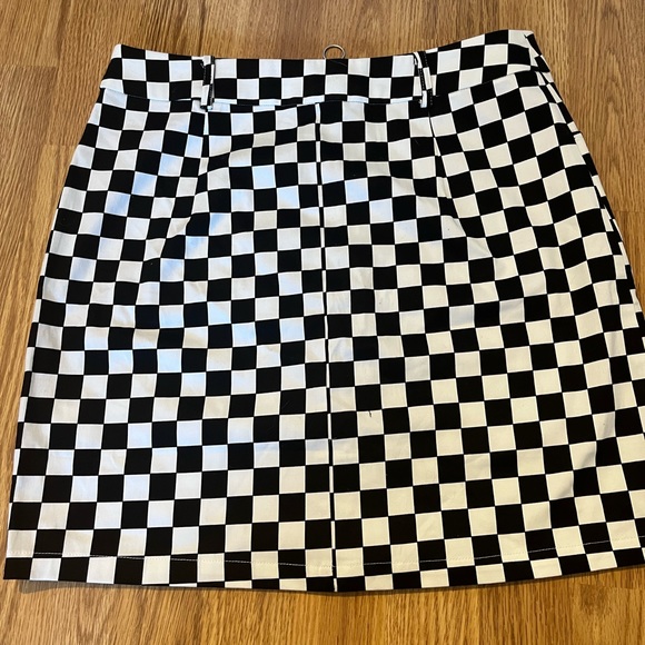 Twik black and white checked miniskirt- Size M - Picture 4 of 4